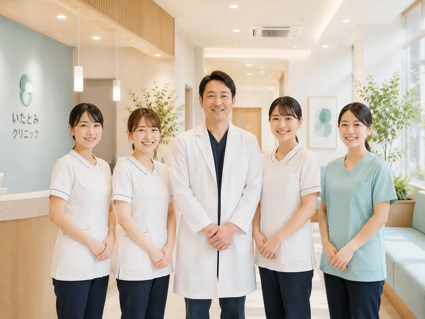 いたとみクリニックのスタッフ集合写真